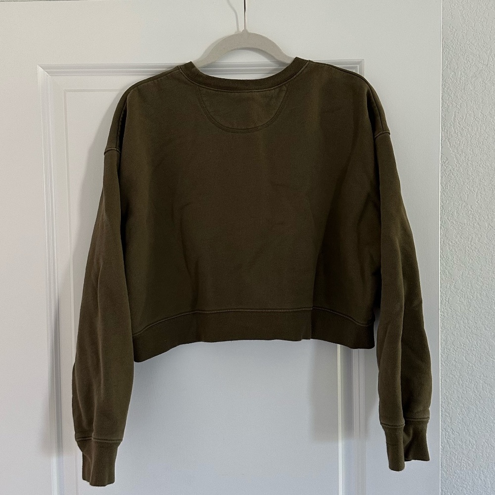 Girlfriend Collective Forest Cropped Sweatshirt L - Picture 2 of 2